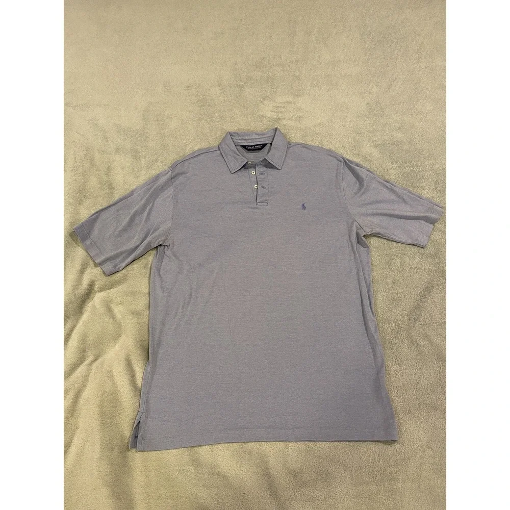Mens Polo Golf Ralph Lauren Short Sleeve Golf Polo Shirt Blue L